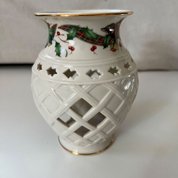 BNWOB Lenox Ivory China Christmas Holiday Decoration Candle Fragrance Warmer - Picture 9 of 9
